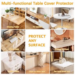 Easy Easy Life Clear Table Protector For Dining Room Table Square Vinyl Pvc