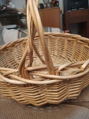 17″ Extra Large Round Wicker Basket with Handle