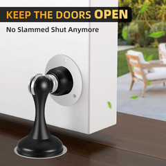 Magnetic Door Stop No Drilling Door Stop with 3D Adhesive Tapes Keep Door Open D