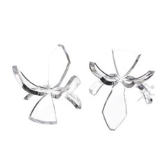 (3) 2-1/4″ Reversible Three Prong Tulip Display Stands for Rocks, Eggs, Spheres