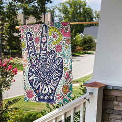 Kindness Peace Equality Love Inclusion Hope Diversity Flower Colorful Sign Burla