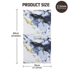 11.8in Peel and Stick Marble Wall Tile Waterproof Self Adhesive Bathroom Decor