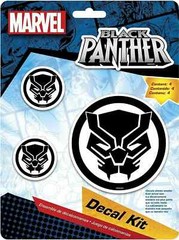 Chroma Marvel Black Panther Self-Adhesive Decal Sticker Kit 4-Pc Craft Gift NIP