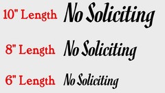 Please No Soliciting Door Decal Sticker Front Door Glass Wood Metal Decor Vinyl