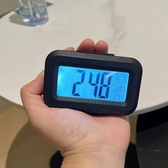 LED Digital Alarm Clock Snooze Backlight Calendar Time Display Table Desktop