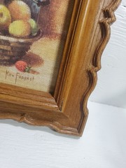 Vintage 1981 Homco Wall Art Ken Forrest «Fresh From The Farm» 13×11 In Farmhouse