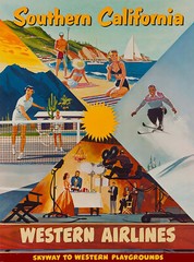 Southern California Western Airlines Metal Sign FREE SHIPPING Beach Travel Decor