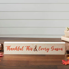 Thankful This and Every Season 3 In. X 15 In. Cream Base MDF Wall Art