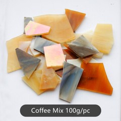 100g Translucent Mosaic Tiles Bulk Glass Stained Assorted Color Creative DIY