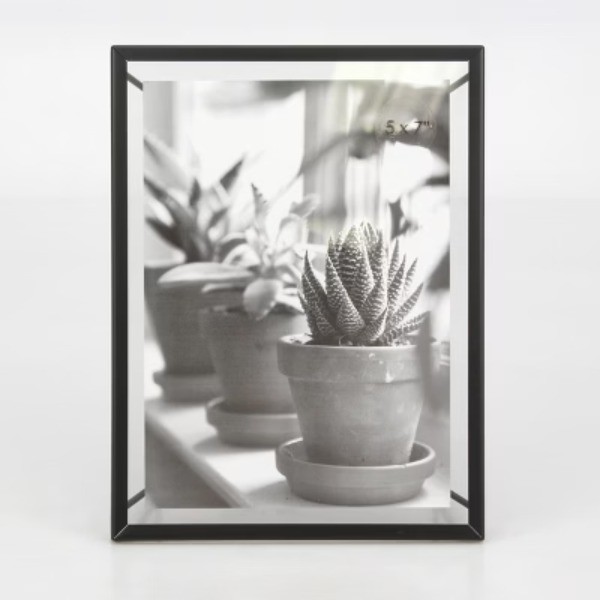 4″ x 6″ Frame with Symmetrical Wire Back Satin Black : Easel Stand