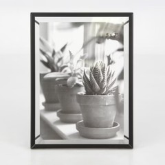 4″ x 6″ Frame with Symmetrical Wire Back Satin Black : Easel Stand
