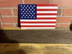 8″x12″ 2D American Flag Tin Sign…A great gift ..Ships Free