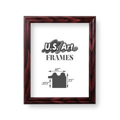 US ART Frames .75″ Cherry Maroon Solid Poplar Wood Picture Poster Frames, S-A
