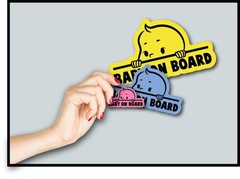 Baby On Board Decal Sticker Kids Parenting Car Warning Safety Drive Slow Down