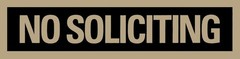 Durable No Soliciting Sign – Self-Stick, 2×8 Inches | Perfect for Doors