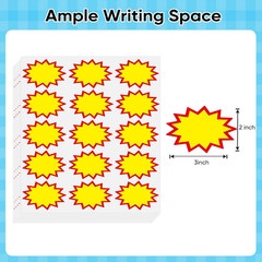 Garage Sale Stickers, Removable Adhesive Yards Price Sticker with Large Blank Wr