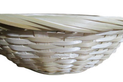 Fine, Tight Woven Round Wicker Basket Bowl 5(b)-8, 8.5(t)»(d)x3″(h) 3/16″ Reeds