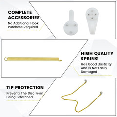 9 Pcs Plate Hangers for Wall, 6/8/10 Inch Stainless Steel Invisible Plate Hanger