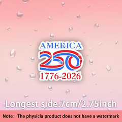 Americas 250th Birthday Vinyl Decal Durable Sticker Celebrating America 2 pack