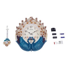 Luxury Large Wall Clock Peacock Wall Watch Living Room Home Decor Retro European