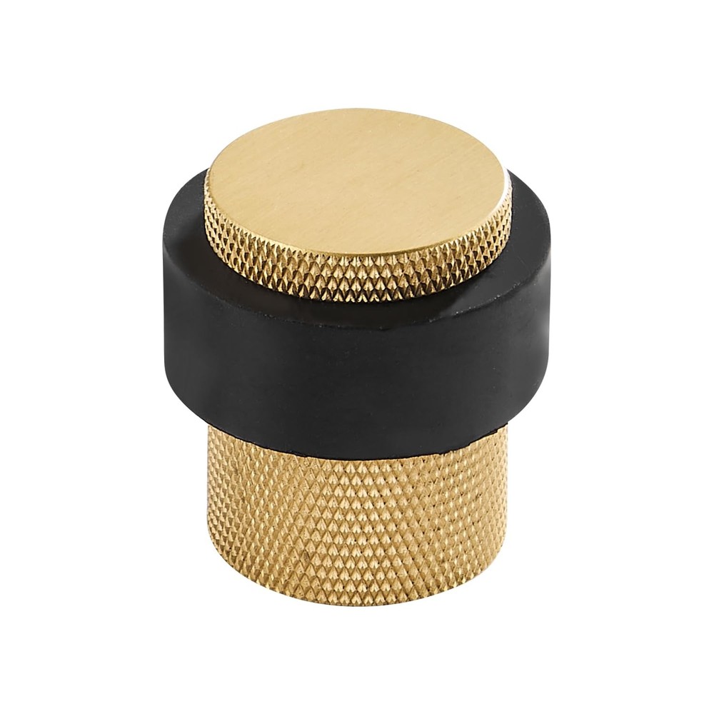 1-1/2 Inch Long Heavy Duty Floor Mounted Brass Door Stopper Brushed Brass