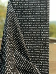 Farm Wisdom Words – Black and White Fabric – Thistle Hill Fabric Collection