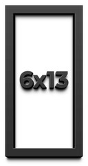 6×13 Shadow Box Frame Black | 1 inches Deep Real Wood Contemporary Shadowbox Dis