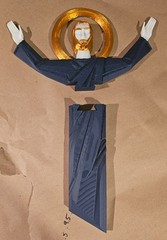 Notre Dame Fan Gift – Touchdown Jesus 3D Print – Blue Gold White Fighting Irish