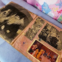 Antique Ephemera Scrapbook Junk Journal – Vintage Photo Clippings Mixed Media