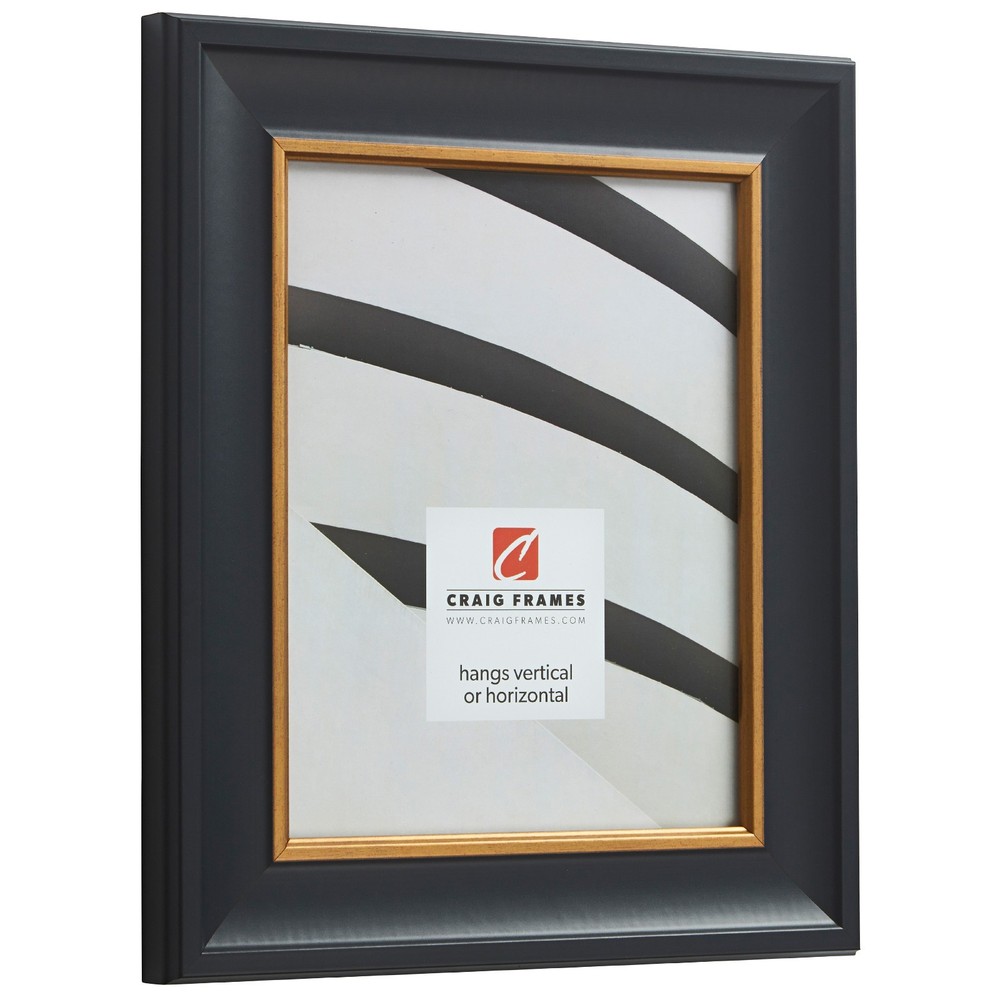 Craig Frames Martin, Black Velvet with Gold Picture Frame Poster Frame