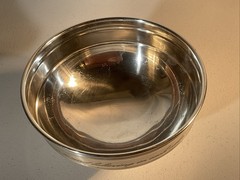 Pottery Barn Silver Pedestal Bowl Quote Together with friends and family