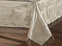 Clear Plastic 100% Waterproof Tablecloth – 60 x 84 Inch – Vinyl PVC Rectangle