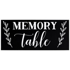 Juvale Rectangular Memory Table Signs – Easel for Funeral Medium, Black