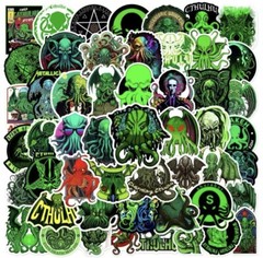 Cthulhu Sticker Style 50pk Mixed Cthulhu Cartoon Themed Random Funny Stickers