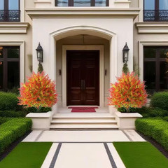 Autumn Harvest 26 In. Green Outdoor Artificial Cedar Shrub UV Resistant Faux Pla