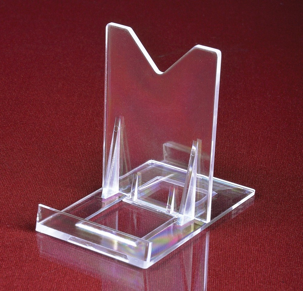 2 piece Acrylic Sliding-Back Adjustable Easel 2″H x 1.5″W x 2.625″D (12 Pack)