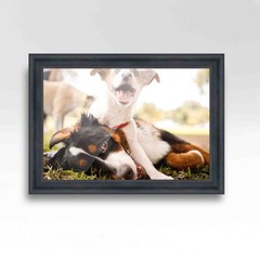 32×26 Frame Black Real Wood Picture Frame Width 1.5 inches | Interior Frame Dept