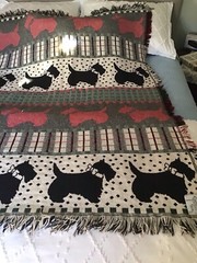 Crown Crafts 100% Cotton Throw Plaid W/ Scottie Dogs