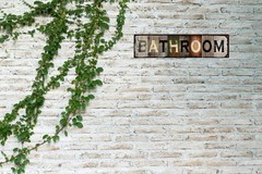 Retro Metal Bathroom Sign for Office Businesses Restaurants Bathroom Door
