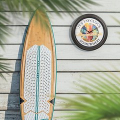 433-3841MV7 Margaritaville 15.75″ IN/OUT Wall Clock – It’s 5 O’Clock Somewhere