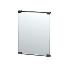 1523MX Fixed Mount Rectangle Mirror, 24 Inch, Matte Black/Wall Mount Rectangu…