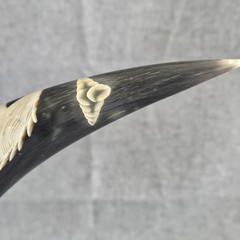 Eagle Carving Water Buffalo Horn Wood Base From KC Gifts in Canada