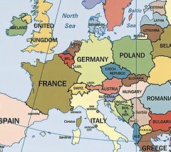 2000 CIA Map of Europe, North Africa, the Middle East Home School Poster Print