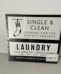 Laundry Room 2 Plastic Signs