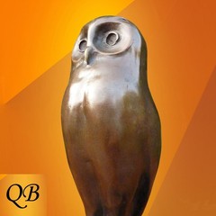 ART DECO BRONZE STATUE 1920’S STYLISED LITTLE OWL FIGURINE SCULPTURE BIRD FIGURE