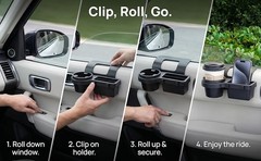 Car Door Window Organizer, Multi-functional Vehicle Storage Organizer Rack, ABS