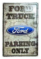 Ford Truck Color 12 x 18 Automotive Car Garage Man Cave Parking Only Sign
