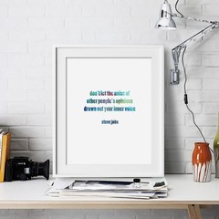 Steve Jobs Inspirational Wall Art Print Motivational Quote Poster Decor Gift him
