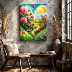 Wall Art He Is Risen Easter Cross Empty Tomb Floral Christian Religious Decor