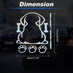 Reflective sticker for car, laser square, colored, for dog bumpers